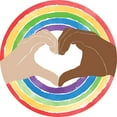 thumbnail image 2 of Allen, Kimberly 15x15 White Modern Wood Framed Museum Art Print Titled - Rainbow Heart, 2 of 4