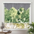 thumbnail image 4 of JVBTVB Triangular Valance Curtains Solid Color Short with Through Rod Easy Install Set of 3 Panels for Home Windows, 4 of 8