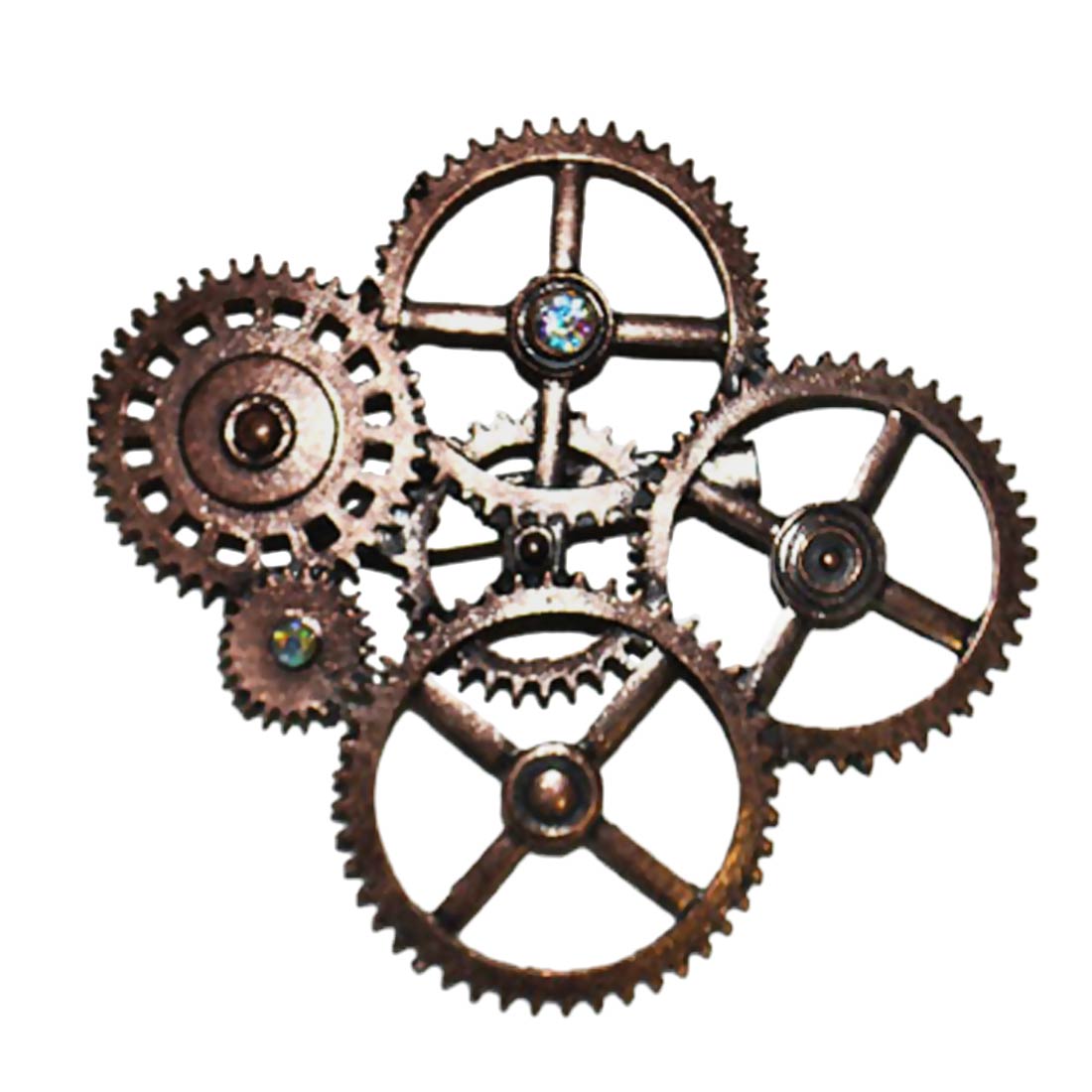 Steampunk Gear Brooch