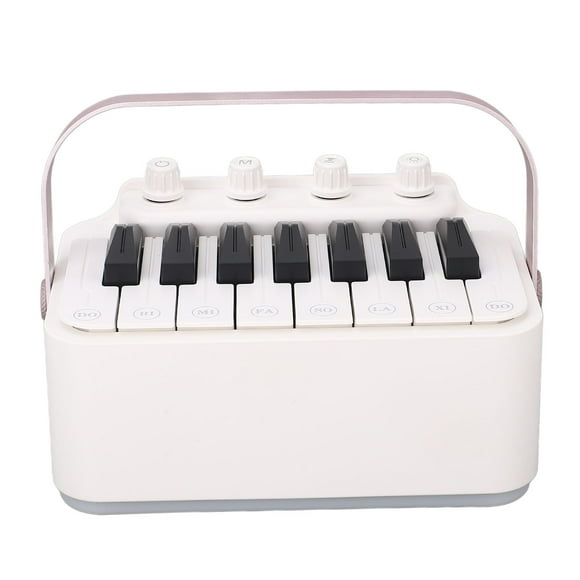 Electronic Piano Drum, RGB Ambient Light Wireless BT Speaker HiFi Sound Quality for Party Gathering White
