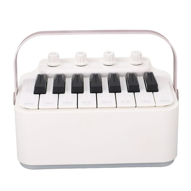 Piano Électronique Tambour, Haut-Parleur Sans Fil BT Gamme de Connexion 15M avec Poignée pour Fête Rassemblement Jaune, Blanc