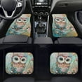 thumbnail image 2 of Renewold Cute Owl Flower 4 PCS Carpet Floor Mats for Cars All Weather Protection Non-Slip Rubber Auto Rugs Car Accessories Universal Fit for Most Vehicles, 2 of 7