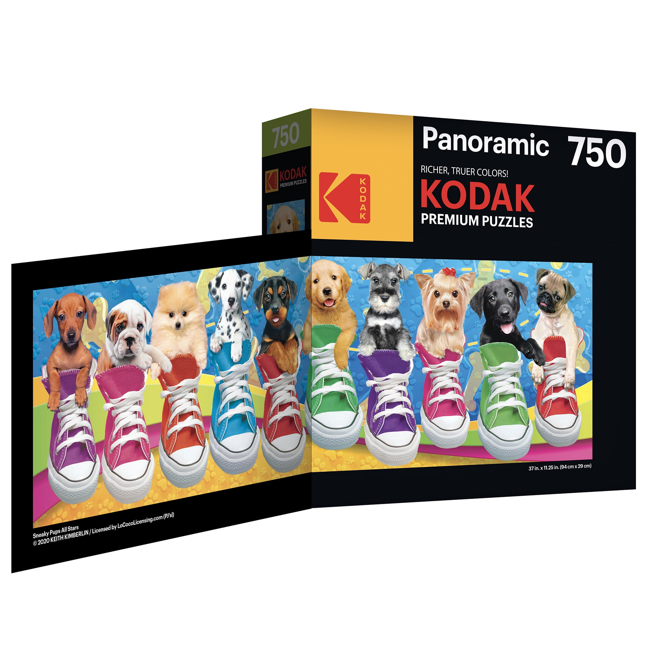 RoseArt Kodak 750 Piece Sneaky Pups All Stars Interlocking Jigsaw Puzzle