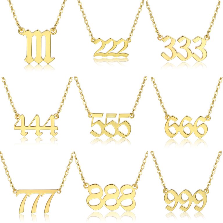 Angel Number Necklace 111 222 333 444 555 666 777 888 999
