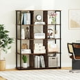 thumbnail image 2 of Costway 12-Cube Bookcase 57" Tall Freestanding Bookshelf Industrial Shelf Display Rack, 2 of 10