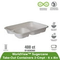 thumbnail image 2 of Eco-Products Worldview 24-oz. 2-COMP Take-Out Container / 400-ct. case, 2 of 2