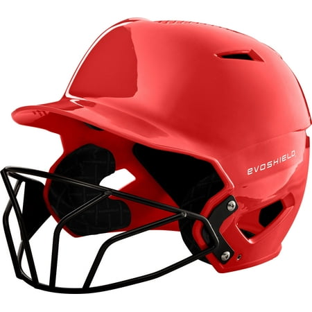UPC: 0887768813536 | EvoShield XVT Batting Helmet Gloss Finish with Facemask Scarlet Large and Extra Large