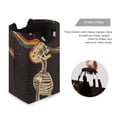 thumbnail image 3 of Yayeee Freestanding Laundry Hamper with Handle Collapsible Large Storage Basket for Clothes, Skeleton Stripes, 3 of 7