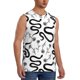 thumbnail image 2 of Fotbe Hand Drawn Snake Men's Camiseta sin Mangas Estampada para Hombres, Playera Casual para Gimnasio, Entrenamiento, Playa-Medium, 2 of 7