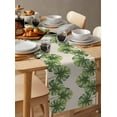 thumbnail image 3 of Table Runner Dresser Scarf 13 x 36 Inch Monstera Green Tropical Leaf Linen Background Table Runners Non-Slip Heat Kitchen Dining Table Decor for Indoor Outdoor Home Party Decoration, 3 of 7