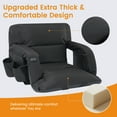 thumbnail image 5 of Slsy Dual-Sided Heated Ion Stadium Seats for Bleachers with Back & Arm Support and Wide Cushion, Extra Portable 6 Reclinng Positions Bleacher Seat for Outdoor Camping Games Sports, 5 of 9