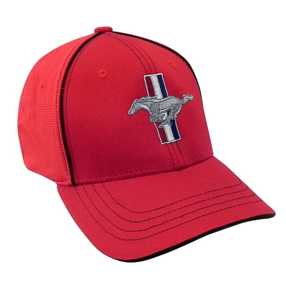 ford mustang red flex fit baseball cap