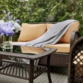 thumbnail image 3 of BELLEZE 4PC Outdoor Patio Furniture Set UV Wicker Deep Seating Cushion Seat Backrest Chair Sofa w/ Coffee Table, Brown, 3 of 5