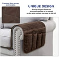 thumbnail image 6 of LQCrafK Sofa Armrest Organizer Non-Slip Arm Chair Bedside Caddy Storage Organizer for Recliner Couch with 5 Pockets for Cell Phone TV Remote Control Magazines, 6 of 7