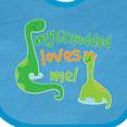 thumbnail image 4 of Inktastic My Granddad Loves Me Baby Boys Baby Bib, 4 of 4