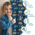 thumbnail image 3 of Blackout Kids Curtains,Excavator and Dump Truck Blue Pattern Children's Insulated Curtains Set Of 2,Bedroom Essentials,Toddler Room Decor 52"x63", 3 of 5