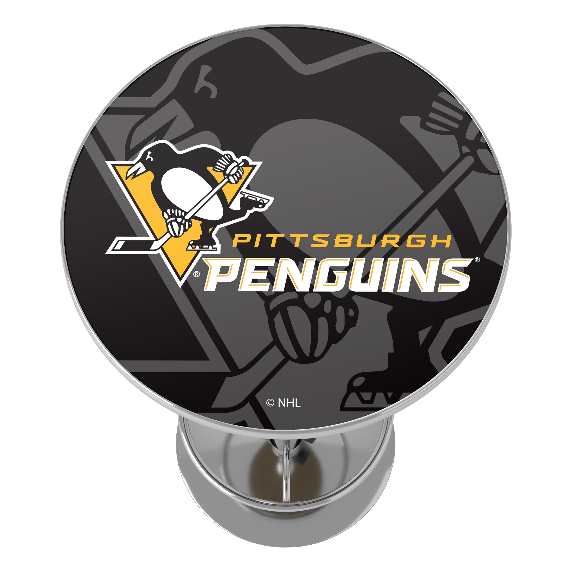 Pittsburgh Penguins Watermark Bar Table with Adjustable Footrest and Acrylic Top