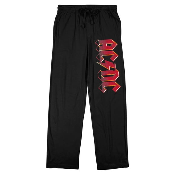 ACDC Red Logo on Black Adult Sleep Pant-3XL