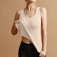 thumbnail image 2 of Xijirk Tank Tops Winter Thermal Underwear Velvet Lined Long Vest Seamless Self Heating Base Layer Top for Cold Weather Camisole Tops for Women,Beige,2XL, 2 of 8