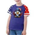 thumbnail image 2 of GERsome Unisex Kids 4th of July T-Shirts American Flag Graphic Tops Girls Crew Neck Short Sleeve USA Flag Stars Stripes Patriotic Tee, 5-6 Years, 2 of 4
