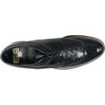 thumbnail image 3 of Stacy Adams Mens Dayton Black shoes Wing Tip Ostrich print Shiny Dressy 00375-01, 3 of 7