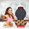thumbnail image 3 of Courant Mini Donut Maker, Non-stick Surface, Makes 7 Doughnuts, Kid-Friendly, Red, 3 of 5