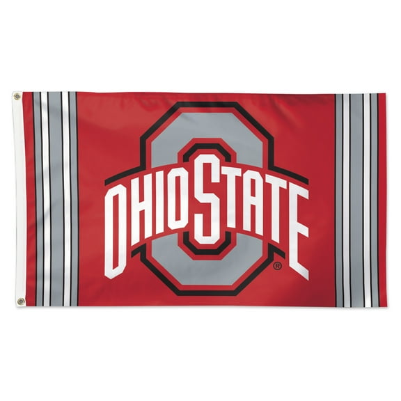 WinCraft Ohio State Buckeyes 3' x 5' Vertical Stripe Deluxe Single-Sided Flag