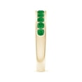 thumbnail image 3 of ANGARA Natural Channel Set Half Eternity Emerald Wedding Ring in 14K Yellow Gold for Women (Size-2.5mm) | May Birthstone, Birthday, Anniversary, Jewelry Gift for Women | Natural Emerald Ring, 3 of 8
