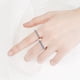 thumbnail image 3 of Anillo de plata esterlina S925 Anillos Mosane para mujer Anillo de moissanita de 70 puntos Anillo de cola, expresión personalizada Diseño de vanguardia, 3 of 5