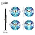 thumbnail image 2 of Non-Ticking Sweep Movement Wall Clock Battery Operated Analog Wall Clocks Decorative for Bedroom-Abstract Dragonfly Colorful(14inch), 2 of 4