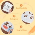 thumbnail image 3 of 12pcs Coffee Kitchen Welcome Stencils for Painting On Wood 12" Half Round Coffee Quote Stencils Coffee Beans Bless Kitchen Coffee Pattern with Paint Brush Room Wall Coffee Shop Decor, 3 of 9