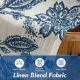thumbnail image 2 of DriftAway Kitchen Curtain Floral Tier Linen Short Pinstripe Cafe 36 Inch Length for Living Room Bathroom Freda Farmhouse Rustic Curtains Rod Pocket 2 Panels Navy, 2 of 8