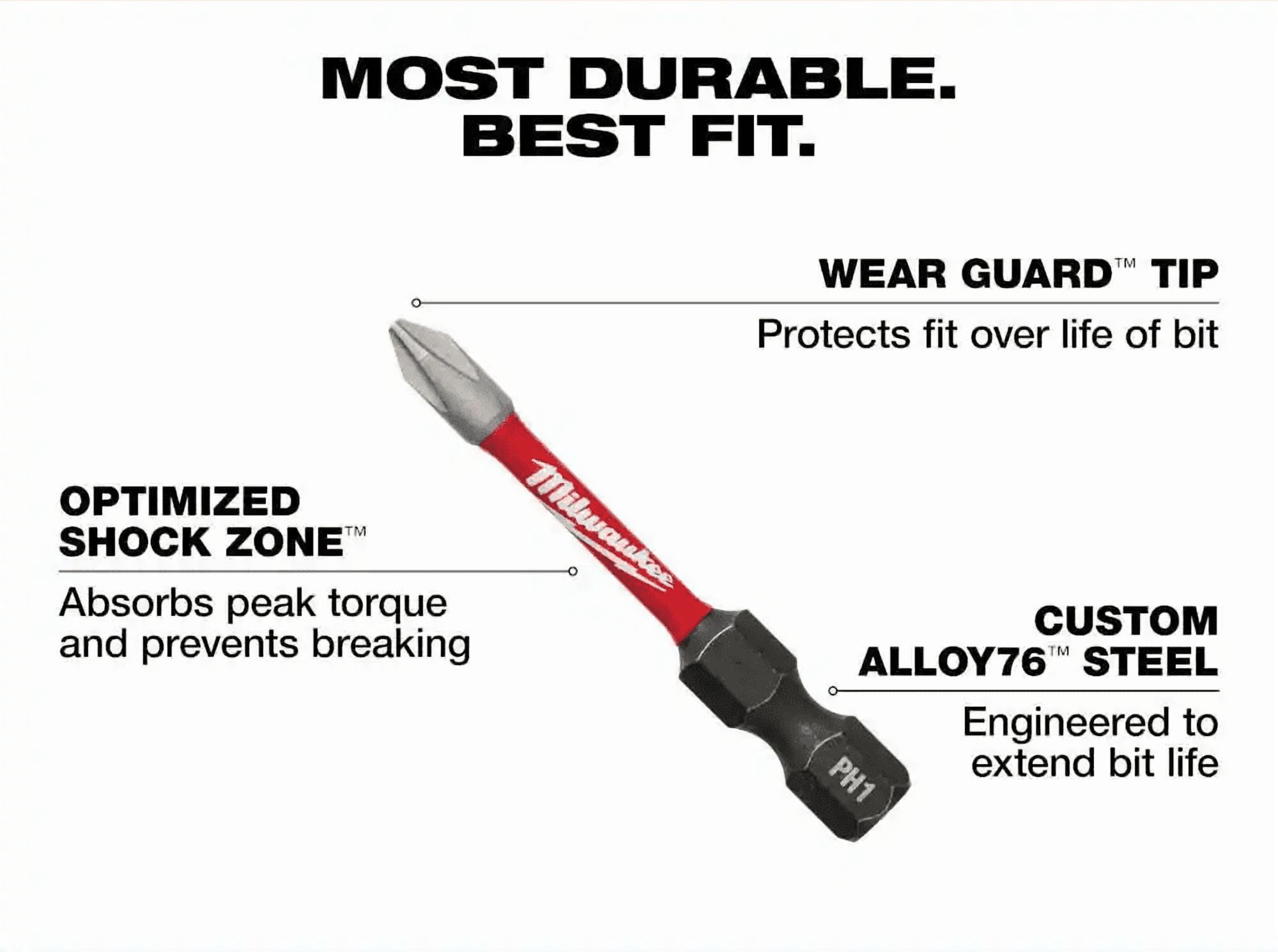 Milwaukee SHOCKWAVE Impact-Duty Alloy Steel Drill Bit Set, 100 Pieces