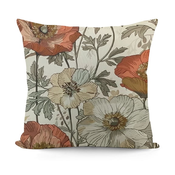 SHANXI Rust Orange Yellow Leaves Decorative Square Throw Pillows For Couch Pillow Cases Home Decor For Sofa Bed Porch Living Room Outdoor 12x12in