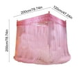 thumbnail image 3 of Three-DoorStyle Mosquito Net, Princess Themed Floor-Length Canopy, High-Density Double Bed Net, Elegant Bedroom Decoration, Easy to Install, Pink, 1pc, 3 of 6