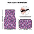 thumbnail image 5 of Yiaed cool Skull flower colorful Print Carpet Floor Mats for Cars, Auto Accessories Front & Rear Car Floor Mats Car Floor Foot Mat Sets of 4 Pieces, 5 of 7