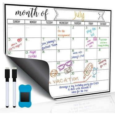 HadinEEon Dry Erase Calendar Board for Refrigerator Monthly & Weekly Calendar Whiteboard Organizer Planner