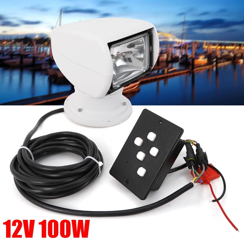 Wuzstar Boat Spotlights 360° Marine Spotlight Truck Car Boat Search Light Remote Control Spot