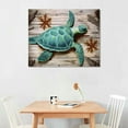 thumbnail image 2 of Nawypu Bathroom Wall Decor Ocean Sea Wall Art Green Turtle Pictures Artwork Painting Ocean Decor Canvas Prints Nautical Bathroom Art Pictures Canvas Wall Art Decor Canvas Framed Prints Bedroom, 2 of 4