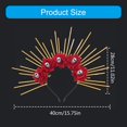 thumbnail image 3 of FENOHREFE Crowns Headband for Women Skull Flower Halloween Headband Dark Series Hairband Tiaras Headwear Party Costume Hairhoop, 3 of 7