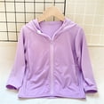 thumbnail image 5 of Girls Zip Up Hoodie Purple Kids Lightweight Summer Jacket Soft Stretch Casual with Pockets Size 1-13 Years,Size 9-10 T, 5 of 8