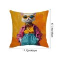 thumbnail image 4 of Fwttom Pillow Covers 18x18, Soft Decorative Throw Pillow Covers with Zipper, Cute Animals Spring Decor for Home Bedroom Couch Cushion Cover, 4 of 7