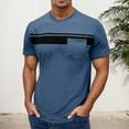 thumbnail image 2 of Men's Casual Short Sleeve T-Shirts with Pocket Comfortable Crew Neck Tops for Everyday Wear and Summer Activities Mens T-Shirts No Pockets V Neck Cotton Big and Tall 4x, 2 of 7