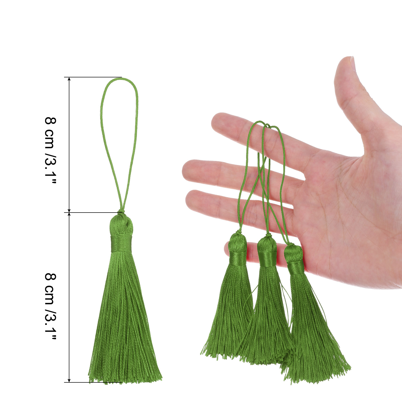 Unique Bargains Mini Bookmark Tassels Handmade Floss Craft for Jewelry Making Navy Green