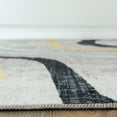 thumbnail image 3 of World Rug Gallery Contemporary Distressed Abstract Lines Non Slip Area Rug - YELLOW 2'x7', 3 of 8