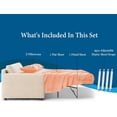 thumbnail image 3 of 600 Thread Count Pima Cotton Sleeper Sofa 4-PCs Sheet Set Full Sofa Size Peach Stripe, Fits (6 Inch Deep) Sofa Bed Sheets, 3 of 6