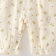 thumbnail image 5 of KPOPLK Baby Footless Pajama Infant Girl Cotton Clothes Sleeper Pjs Fall Sleep N Play Bodysuit One Piece Sleepwear Size 4-8 Months,Yellow, 5 of 9