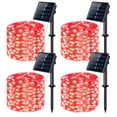 thumbnail image 1 of Luces Solares en Cadena JMEXSUSS 4 Paquetes 400 LED Rojas Impermeables, 1 of 8