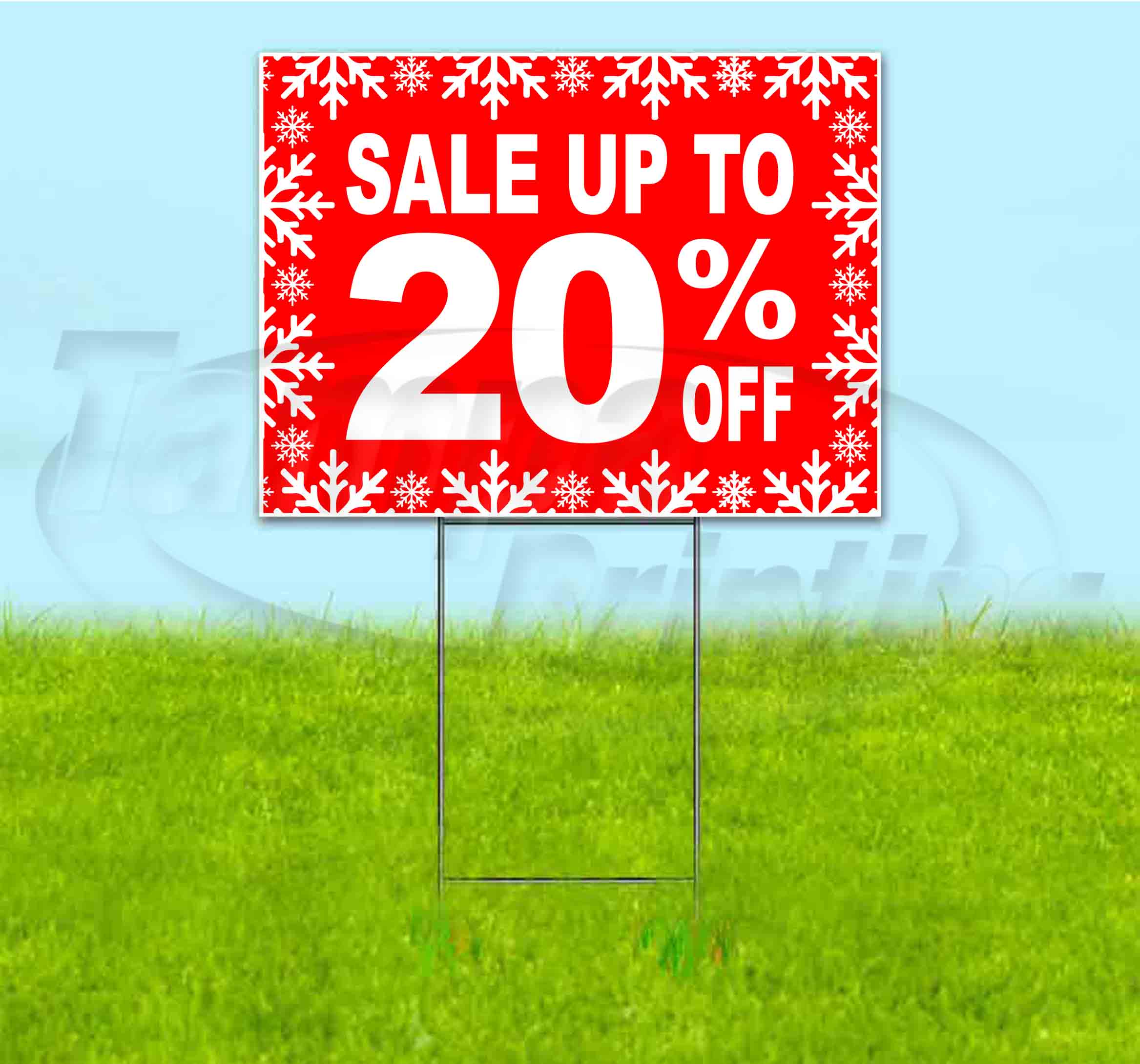 Sale Up To 20% Off (18"" X 24"") Yard Sign, Includes Metal Step Stake