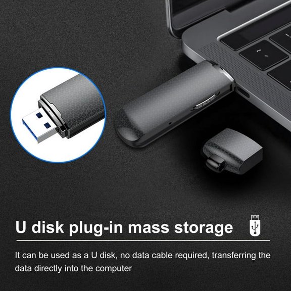 16GB Portable Voice Recorder, Mini Digital Voice Activated Recorder with Playback, Tape Recorder for Lectures, Meetings, Interviews, Mini Audio Recorder USB Charge, MP3, Black